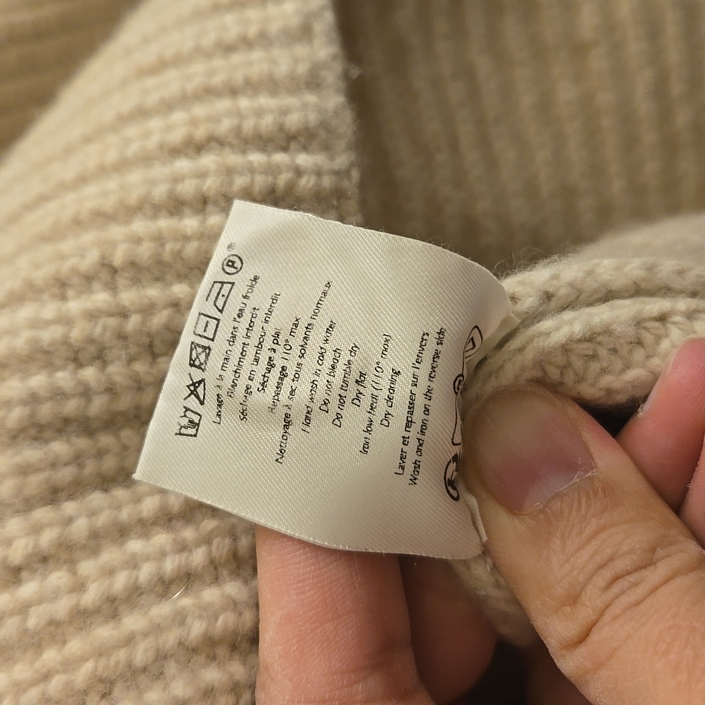 Sezane Luan Cotton/wool Cream Knit Dress - Picture 11 of 11